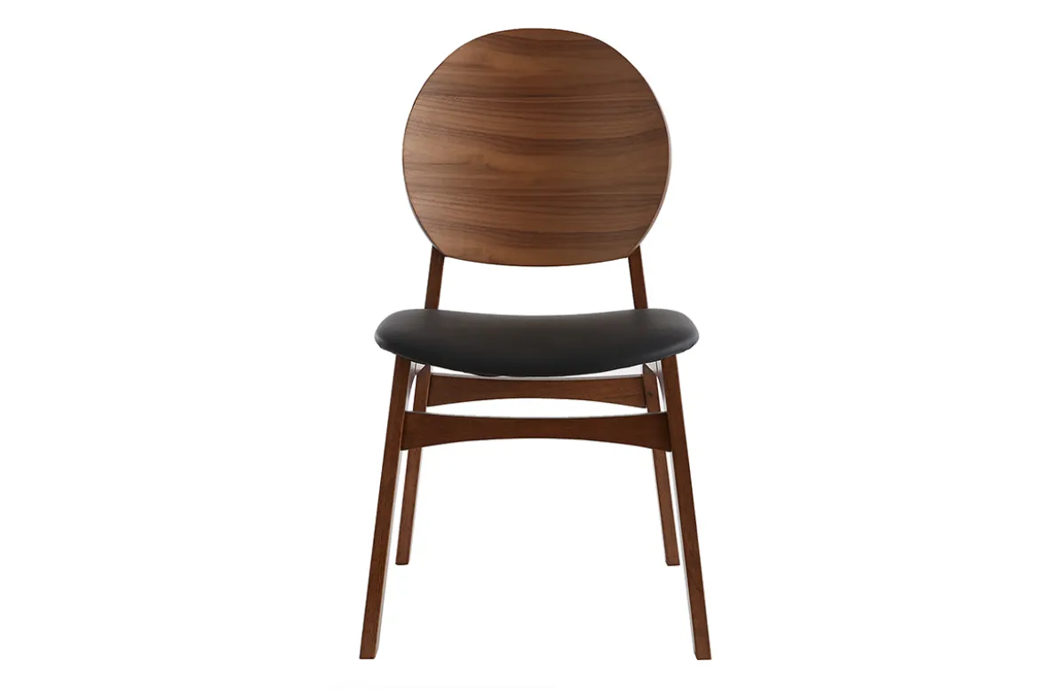 Chaises noires et bois foncé (lot de 2) ELTON