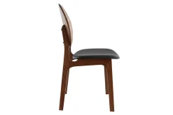 Chaises noires et bois foncé (lot de 2) ELTON