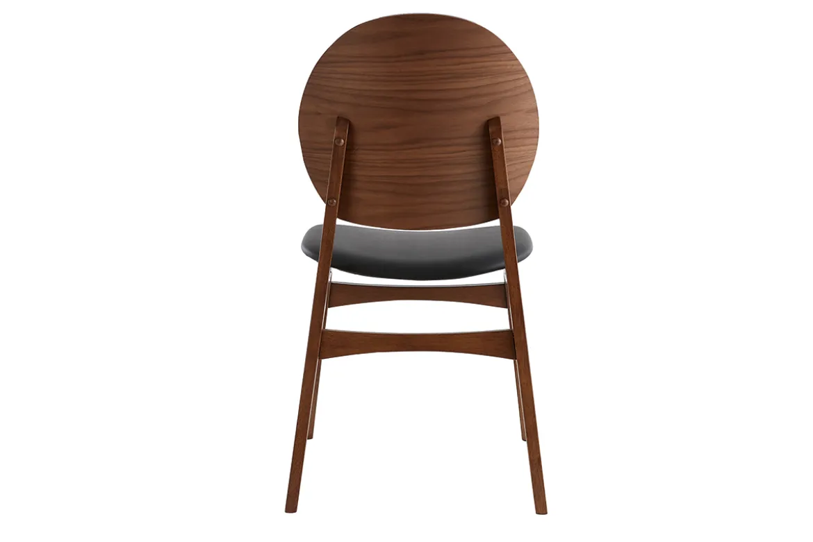 Chaises noires et bois foncé (lot de 2) ELTON