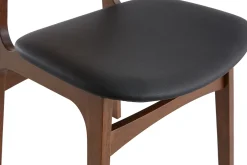 Chaises noires et bois foncé (lot de 2) ELTON