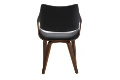 Chaises noires et bois foncé noyer (lot de 2) SEVAN