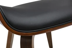 Chaises noires et bois foncé noyer (lot de 2) SEVAN