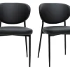 Chaises noires et métal (lot de 2) BREKA