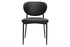 Chaises noires et métal (lot de 2) BREKA