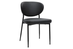 Chaises noires et métal (lot de 2) BREKA