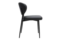 Chaises noires et métal (lot de 2) BREKA