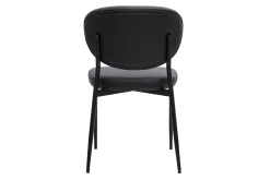 Chaises noires et métal (lot de 2) BREKA