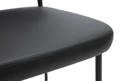 Chaises noires et métal (lot de 2) BREKA