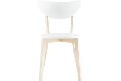 Chaises scandinaves blanc et bois clair (lot de 2) LEENA