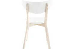 Chaises scandinaves blanc et bois clair (lot de 2) LEENA