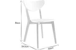 Chaises scandinaves blanc et bois clair (lot de 2) LEENA