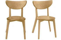 Chaises scandinaves bois clair (lot de 2) LEENA