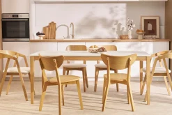 Chaises scandinaves bois clair (lot de 2) LEENA