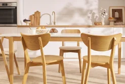 Chaises scandinaves bois clair (lot de 2) LEENA