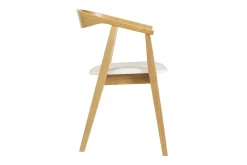 Chaises scandinaves design blanc et bois clair (lot de 2) BAHIA