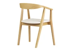 Chaises scandinaves design blanc et bois clair (lot de 2) BAHIA