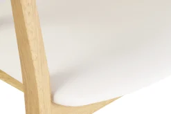 Chaises scandinaves design blanc et bois clair (lot de 2) BAHIA