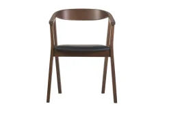 Chaises scandinaves design noir et bois foncé (lot de 2) BAHIA