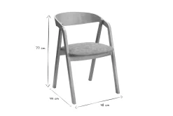 Chaises scandinaves empilables en bois clair chêne et tissu effet velours terre brûlée (lot de 2) LOVA