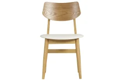 Chaises scandinaves en bois clair et blanc (lot de 2) ELION
