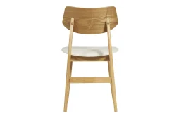 Chaises scandinaves en bois clair et blanc (lot de 2) ELION
