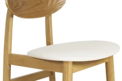 Chaises scandinaves en bois clair et blanc (lot de 2) ELION