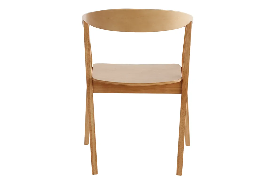 Chaises scandinaves en bois clair (lot de 2) BAHIA