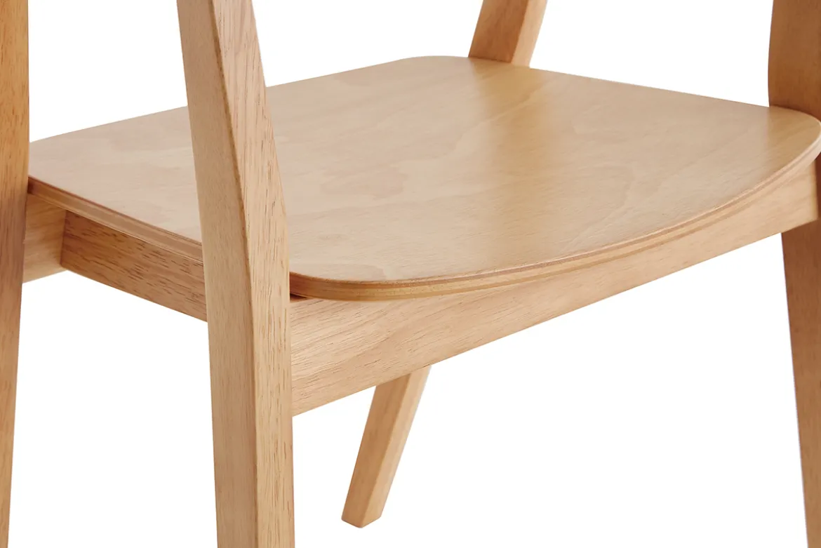 Chaises scandinaves en bois clair (lot de 2) BAHIA