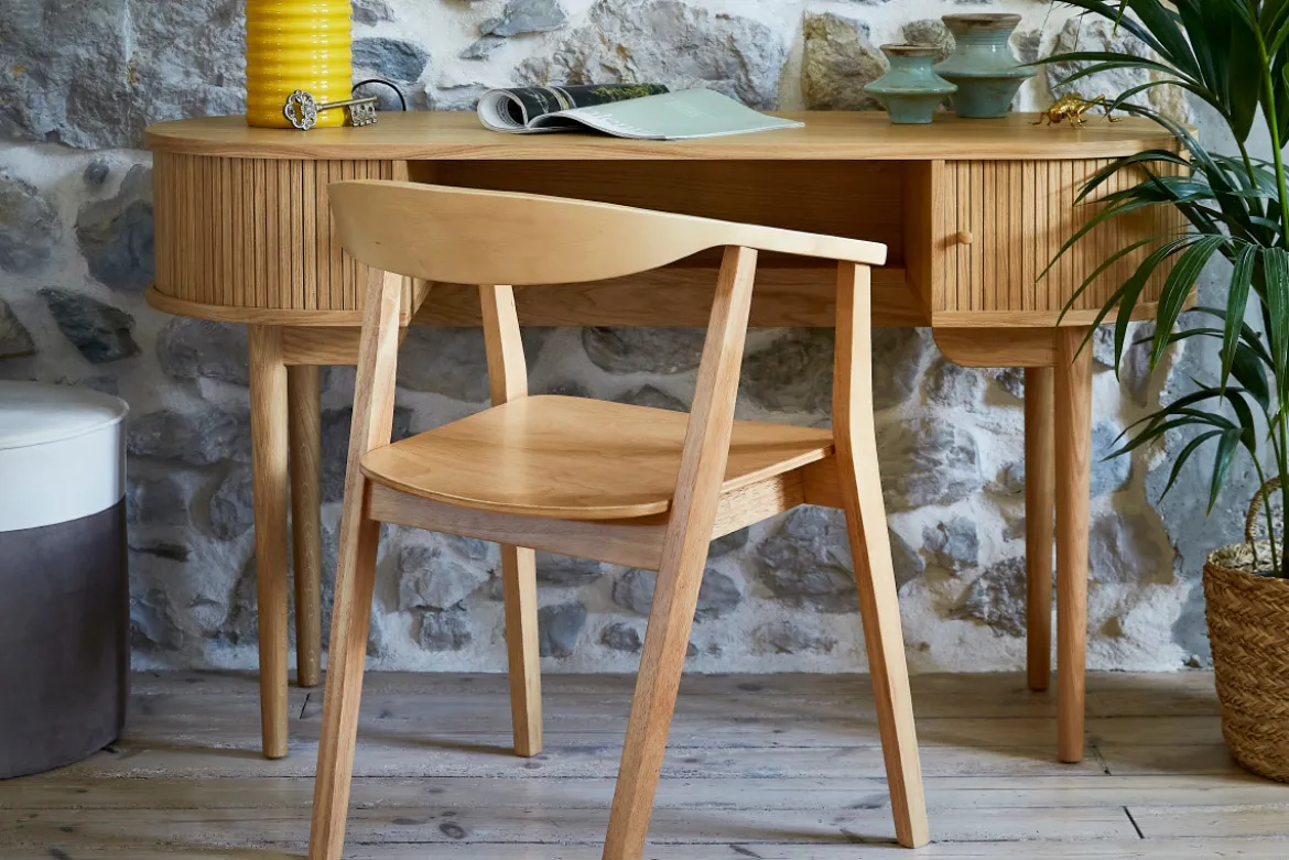 Chaises scandinaves en bois clair (lot de 2) BAHIA