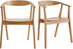 Chaises scandinaves en bois clair (lot de 2) BAHIA
