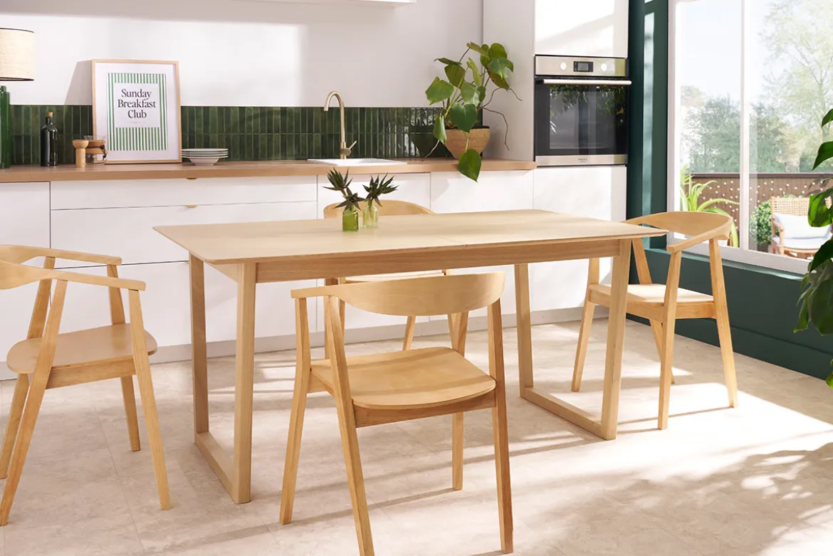 Chaises scandinaves en bois clair (lot de 2) BAHIA