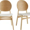Chaises scandinaves en bois clair et blanc (lot de 2) ELTON