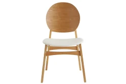 Chaises scandinaves en bois clair et blanc (lot de 2) ELTON