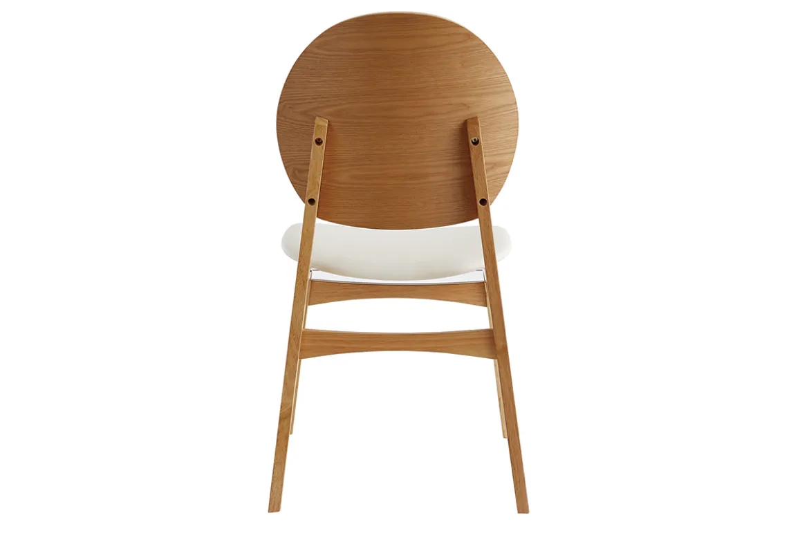 Chaises scandinaves en bois clair et blanc (lot de 2) ELTON