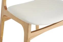 Chaises scandinaves en bois clair et blanc (lot de 2) ELTON