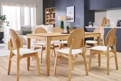 Chaises scandinaves en bois clair et blanc (lot de 2) ELTON