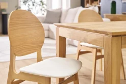 Chaises scandinaves en bois clair et blanc (lot de 2) ELTON