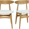 Chaises scandinaves en bois clair et blanc (lot de 2) WALFORD