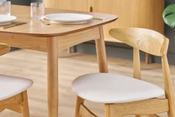 Chaises scandinaves en bois clair et blanc (lot de 2) WALFORD