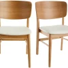 Chaises scandinaves en bois clair et blanc (lot de 2) SHELDON