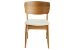Chaises scandinaves en bois clair et blanc (lot de 2) SHELDON