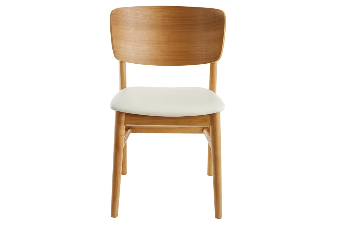 Chaises scandinaves en bois clair et blanc (lot de 2) SHELDON