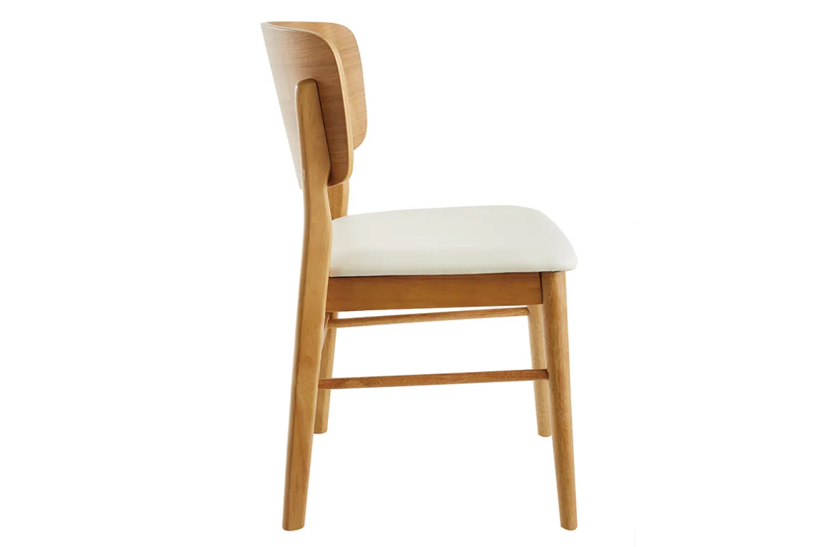 Chaises scandinaves en bois clair et blanc (lot de 2) SHELDON