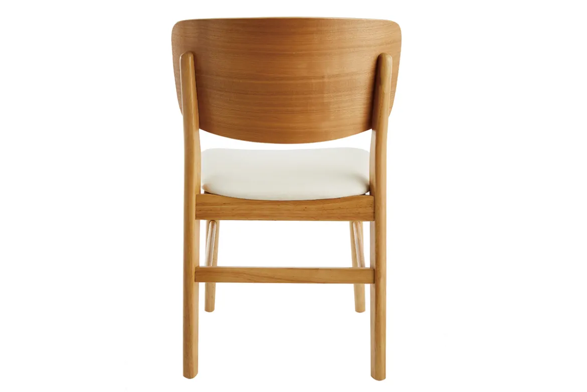 Chaises scandinaves en bois clair et blanc (lot de 2) SHELDON