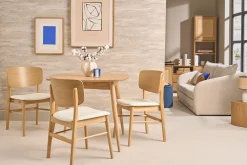 Chaises scandinaves en bois clair et blanc (lot de 2) SHELDON