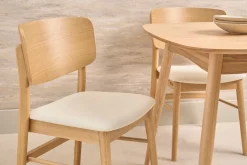 Chaises scandinaves en bois clair et blanc (lot de 2) SHELDON