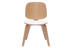 Chaises scandinaves en bois clair et blanc (lot de 2) BECK