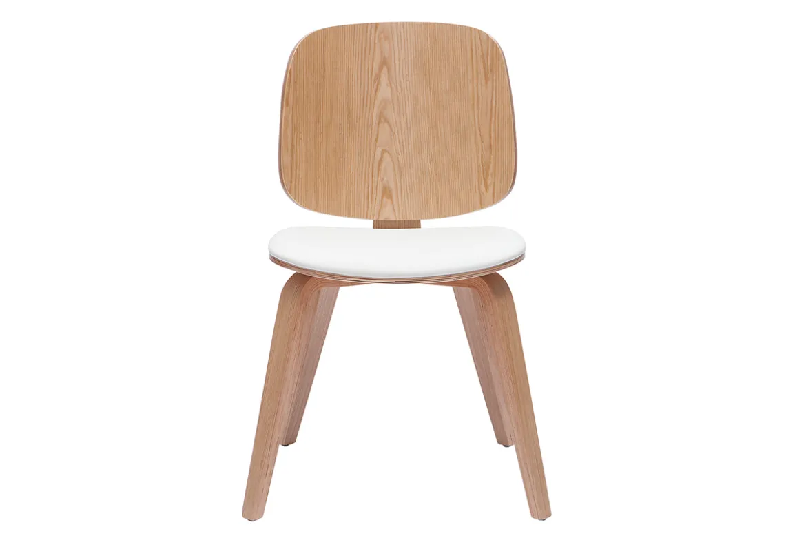 Chaises scandinaves en bois clair et blanc (lot de 2) BECK