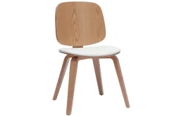 Chaises scandinaves en bois clair et blanc (lot de 2) BECK