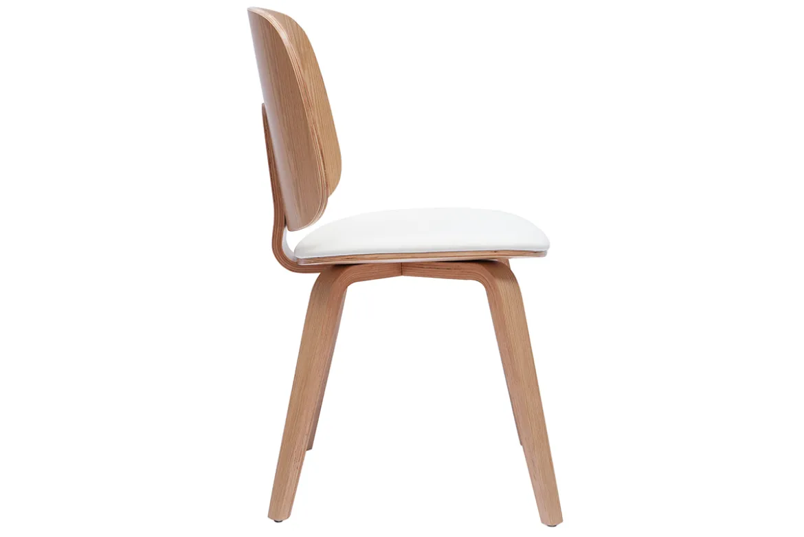 Chaises scandinaves en bois clair et blanc (lot de 2) BECK